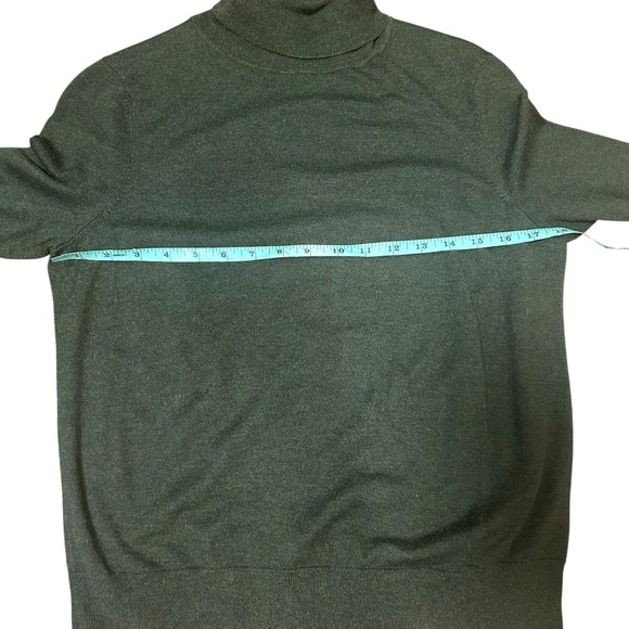 AYR olive green ribbed turtleneck sweater size XL classic preppy old money - Picture 8 of 10